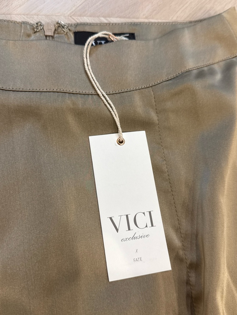 VICI golden Satin A-Line Maxi Skirt - Picture 2 of 4
